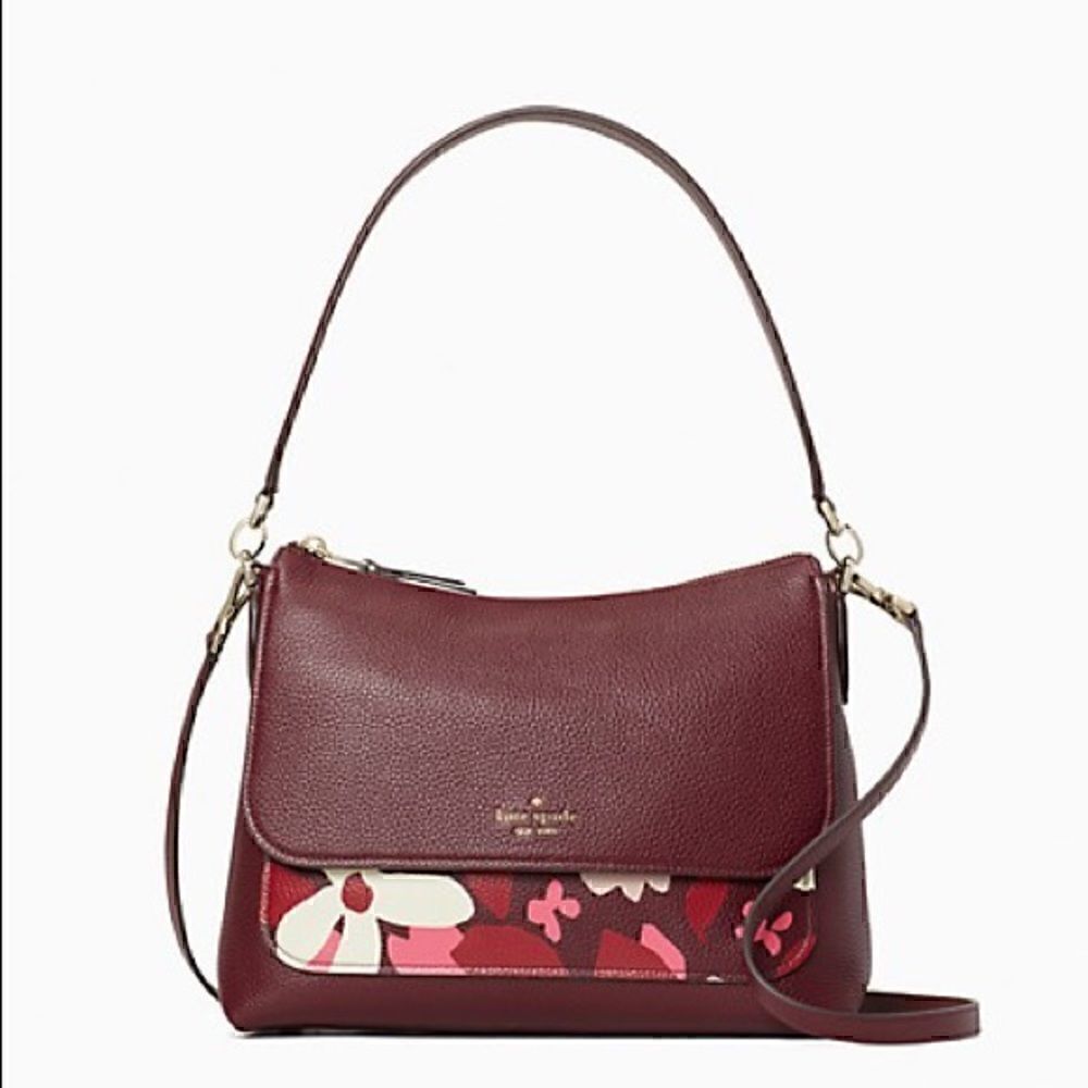 KATE SPADE melody forest floral flap shoulder bag - Picture 3 of 12